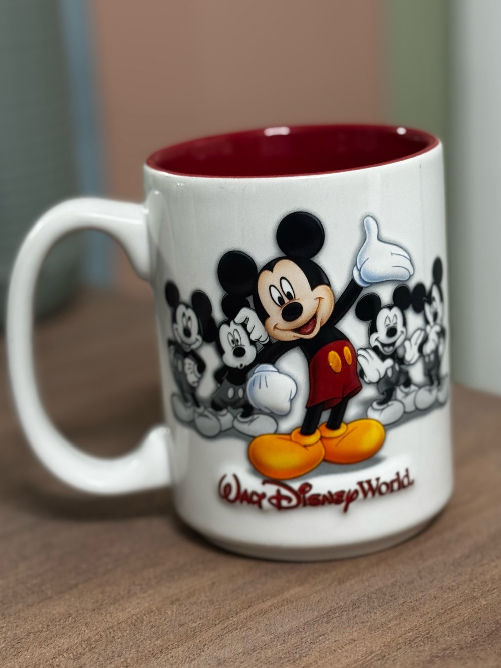 Disney World Mickey Mouse Souvenir Collector Coffee Mug Cup Raised 3D